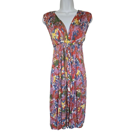 Rachel Pally Dresses & Skirts - Rachel Pally Multicolor Abstract Modal Empire Waist Midi Dress Sz S Boho Cottage